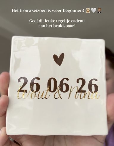 Tegeltje 'trouwen'